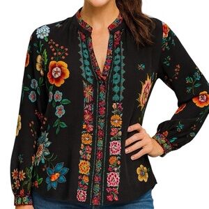 Johnny Was Pamela silk blouse NWT